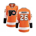 Women Philadelphia Flyers #26 Brian Propp Fanatics Branded Orange Home Breakaway NHL Jersey