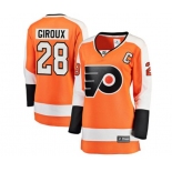 Women Philadelphia Flyers #28 Claude Giroux Fanatics Branded Orange Home Breakaway NHL Jersey