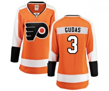 Women Philadelphia Flyers #3 Radko Gudas Fanatics Branded Orange Home Breakaway NHL Jersey