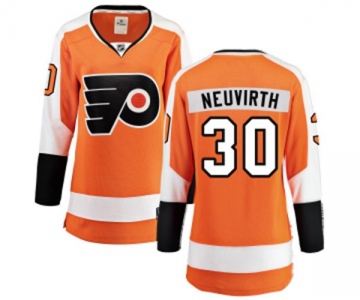 Women Philadelphia Flyers #30 Michal Neuvirth Fanatics Branded Orange Home Breakaway NHL Jersey