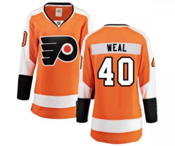 Women Philadelphia Flyers #40 Jordan Weal Fanatics Branded Orange Home Breakaway NHL Jersey