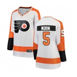 Women Philadelphia Flyers #5 Samuel Morin Fanatics Branded White Away Breakaway NHL Jersey