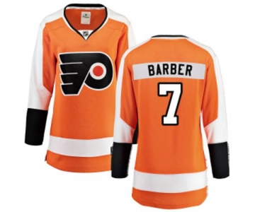 Women Philadelphia Flyers #7 Bill Barber Fanatics Branded Orange Home Breakaway NHL Jersey