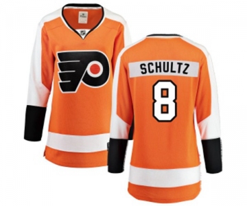 Women Philadelphia Flyers #8 Dave Schultz Fanatics Branded Orange Home Breakaway NHL Jersey