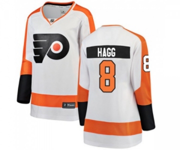 Women Philadelphia Flyers #8 Robert Hagg Fanatics Branded White Away Breakaway NHL Jersey