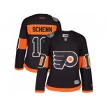 Women's Reebok Philadelphia Flyers #10 Brayden Schenn Authentic Black 2017 Stadium Series NHL Jersey