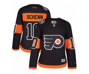 Women's Reebok Philadelphia Flyers #10 Brayden Schenn Authentic Black 2017 Stadium Series NHL Jersey