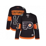 Women's Reebok Philadelphia Flyers #14 Sean Couturier Authentic Black 2017 Stadium Series NHL Jersey