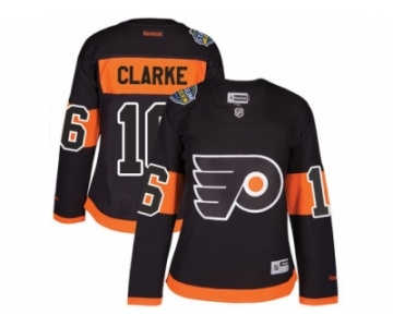 Women's Reebok Philadelphia Flyers #16 Bobby Clarke Authentic Black 2017 Stadium Series NHL Jersey