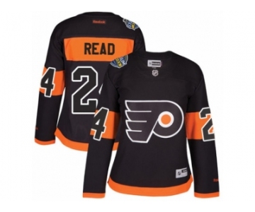 Women's Reebok Philadelphia Flyers #24 Matt Read Authentic Black 2017 Stadium Series NHL Jersey