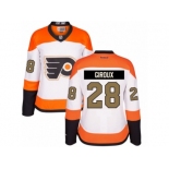 Women's Reebok Philadelphia Flyers #28 Claude Giroux Authentic White 3rd NHL Jersey