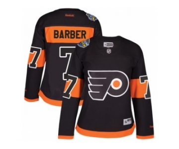 Women's Reebok Philadelphia Flyers #7 Bill Barber Authentic Black 2017 Stadium Series NHL Jersey