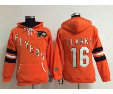 women nhl jerseys philadelphia flyers #16 clarke orange[pullover hooded sweatshirt]