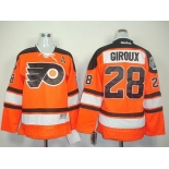 women nhl philadelphia flyers #28 giroux orange[black number]