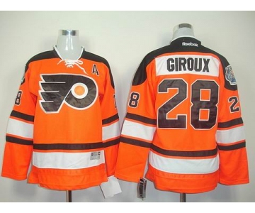 women nhl philadelphia flyers #28 giroux orange[black number]