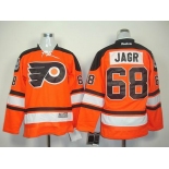 women nhl philadelphia flyers #68 jagr orange[black number]