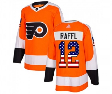 Youth Adidas Philadelphia Flyers #12 Michael Raffl Authentic Orange USA Flag Fashion NHL Jersey