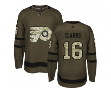 Youth Adidas Philadelphia Flyers #16 Bobby Clarke Green Salute to Service Stitched NHL Jersey