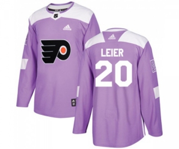 Youth Adidas Philadelphia Flyers #20 Taylor Leier Authentic Purple Fights Cancer Practice NHL Jersey