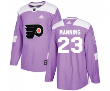 Youth Adidas Philadelphia Flyers #23 Brandon Manning Authentic Purple Fights Cancer Practice NHL Jersey