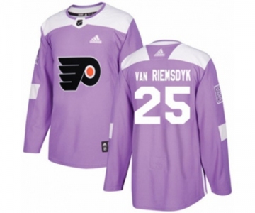 Youth Adidas Philadelphia Flyers #25 James Van Riemsdyk Authentic Purple Fights Cancer Practice NHL Jersey