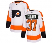 Youth Adidas Philadelphia Flyers #37 Brian Elliott Authentic White Away NHL Jersey