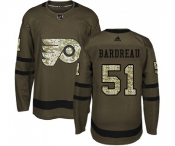 Youth Adidas Philadelphia Flyers #51 Cole Bardreau Authentic Green Salute to Service NHL Jersey