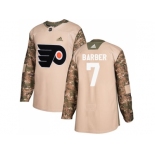 Youth Adidas Philadelphia Flyers #7 Bill Barber Camo Authentic 2017 Veterans Day Stitched NHL Jersey