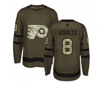 Youth Adidas Philadelphia Flyers #8 Dave Schultz Green Salute to Service Stitched NHL Jersey