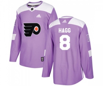 Youth Adidas Philadelphia Flyers #8 Robert Hagg Authentic Purple Fights Cancer Practice NHL Jersey