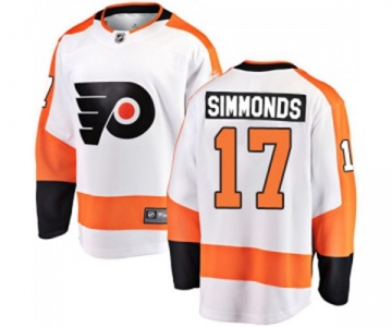 Youth Philadelphia Flyers #17 Wayne Simmonds Fanatics Branded White Away Breakaway NHL Jersey