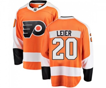 Youth Philadelphia Flyers #20 Taylor Leier Fanatics Branded Orange Home Breakaway NHL Jersey