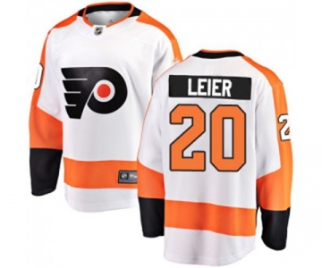 Youth Philadelphia Flyers #20 Taylor Leier Fanatics Branded White Away Breakaway NHL Jersey