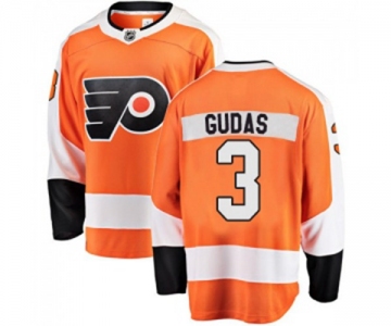 Youth Philadelphia Flyers #3 Radko Gudas Fanatics Branded Orange Home Breakaway NHL Jersey