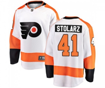 Youth Philadelphia Flyers #41 Anthony Stolarz Fanatics Branded White Away Breakaway NHL Jersey