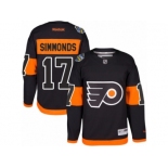 Youth Reebok Philadelphia Flyers #17 Wayne Simmonds Authentic Black 2017 Stadium Series NHL Jersey