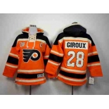 youth nhl jerseys philadelphia flyers #28 giroux orange[pullover hooded sweatshirt patch C]