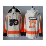 Men's Philadelphia Flyers #17 Wayne Simmonds Cream Sawyer Hooded Sweatshirt Stitched NHL Jersey