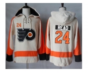 Men's Philadelphia Flyers #24 Matt Read Cream Sawyer Hooded Sweatshirt Stitched NHL Jersey