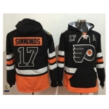 Philadelphia Flyers #17 Wayne Simmonds Black Name & Number Pullover NHL Hoodie