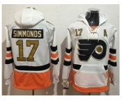 Philadelphia Flyers #17 Wayne Simmonds White 3rd Name & Number Pullover NHL Hoodie