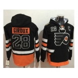 Philadelphia Flyers #28 Claude Giroux Black Name & Number Pullover NHL Hoodie