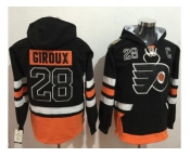 Philadelphia Flyers #28 Claude Giroux Black Name & Number Pullover NHL Hoodie