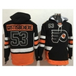 Philadelphia Flyers #53 Shayne Gostisbehere Black Name & Number Pullover NHL Hoodie