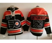 Philadelphia Flyers #53 Shayne Gostisbehere Black Sawyer Hooded Sweatshirt Stitched NHL Jersey