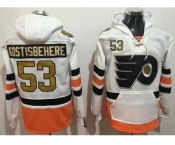 Philadelphia Flyers #53 Shayne Gostisbehere White 3rd Name & Number Pullover NHL Hoodie