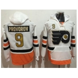 Philadelphia Flyers #9 Ivan Provorov White 3rd Name & Number Pullover NHL Hoodie