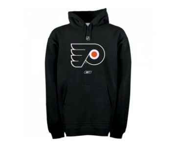 Reebok Philadelphia Flyers Black Primary Logo Pullover Hoodie