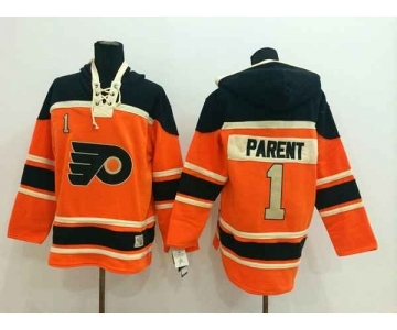 nhl jerseys philadelphia flyers #1 parent orange-black[pullover hooded sweatshirt]