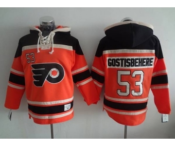 nhl jerseys philadelphia flyers #53 gostisbehere orange-black[pullover hooded sweatshirt]